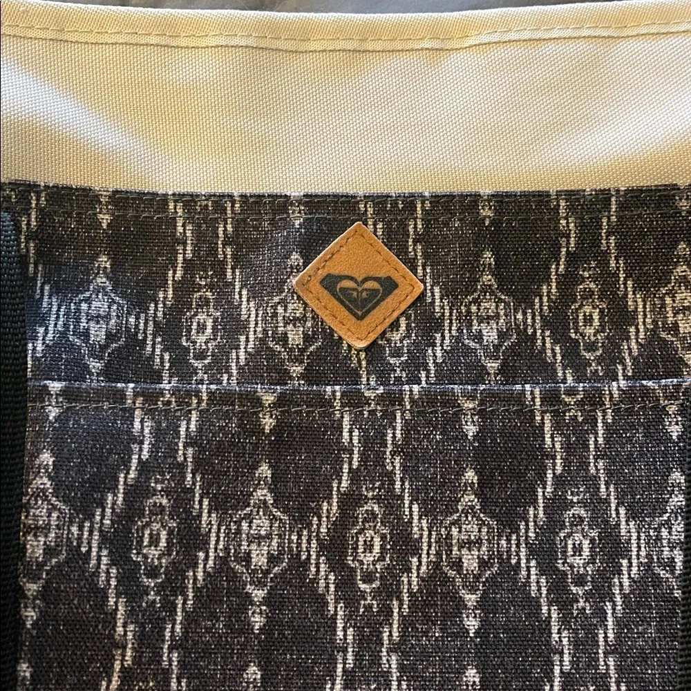 Roxy Black and White Patterned Laptop Bag
